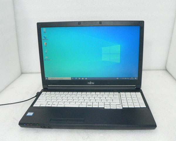 中古ノートパソコン Windows10 Pro 64bit 富士通 LIFEBOOK A577/R (FMVA22001) Core i5-7300U 2.6GHz 8GB HDD 500GB(SATA) DVDマルチ 15.6インチ(1366×768) 天板傷(大)