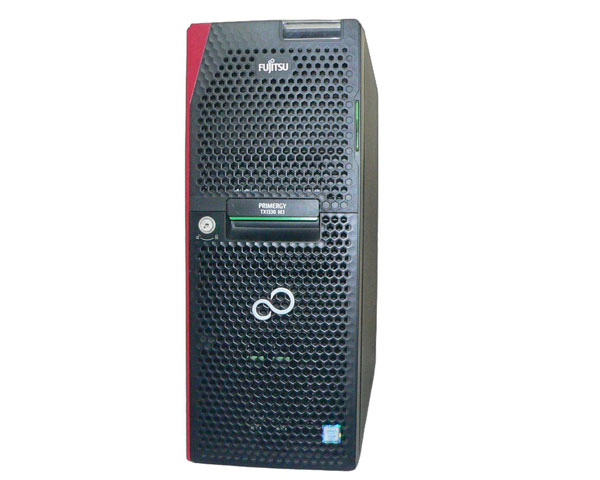 富士通 PRIMERGY TX1330 M3 (PYT1333TNS) Xeon E3-1230 V6 3.5GHz 記憶装置 4GB HDD 300GB×2(SAS) ヴィデオディスク-ロム