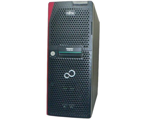 富士通 PRIMERGY TX1330 M3 (PYT1333TNS) Xeon E3-1230 V6 3.5GHz 記憶装置 4GB HDD 300GB×2(SAS) ヴィデオディスク-ロム 天板凹みあり
