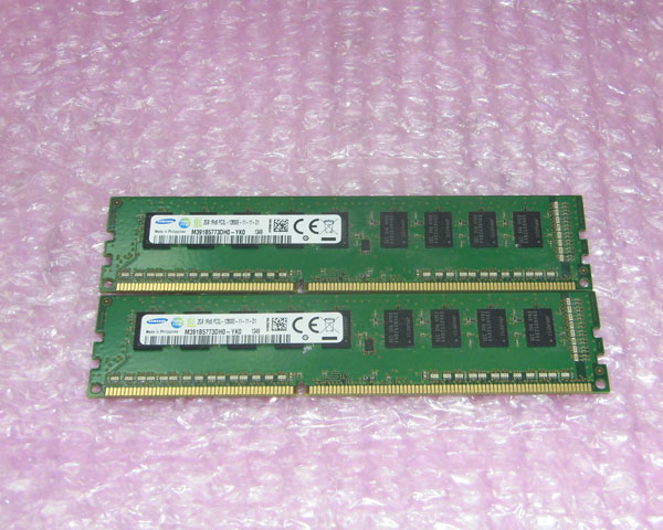 SAMSUNG マイコン3L-12800E 4GB(2GB×2枚) 1R×8 中古記憶装置 PRIMERGY TX100 S3取りはらい品
