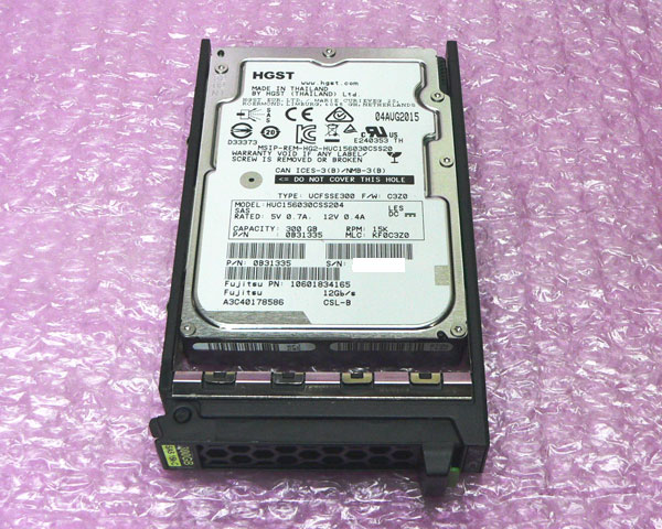 富士通 A3C40178586 SAS 300GB 15K 12G 2.5インチ【中古】