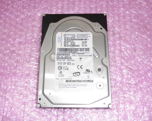 IBM 90P1385 (26K5246) Ultra320 SCSI 80pin 146.8GB 15K 3.5インチ 中古ハードディスク