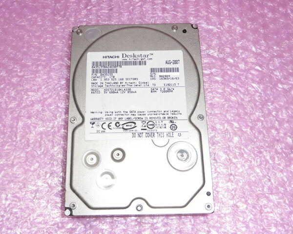 【中古】「未使用品」【同様リファビッシュ】日立 3.5インチハードディスク HDD 1TB 「HUA721010KLA330」(P19) 同様リファビッシュ】日立 3.5インチハードディスク HDD 1TB