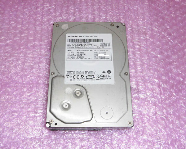 HITACHI HDT721050SLA360 SATA 500GB 7200rpm 3.5インチ 中古ハードディスク 【67%OFF!】