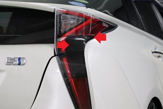 楽天市場】50プリウス前期用テールレンズカバー スモーク 4Pセット