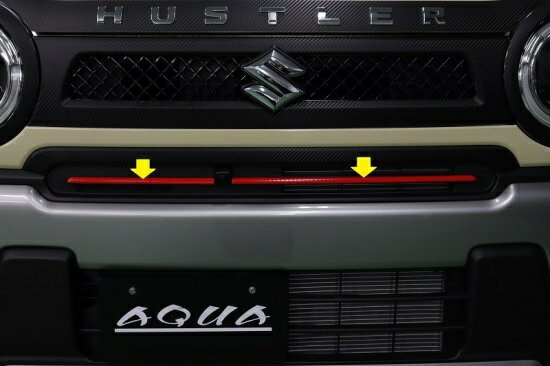 スズキ　ハスラーMR52 MR92 フロントグリル　Jスタイル ハスラー HUSTLER MR52S MR92S フロントフラップスポイラー