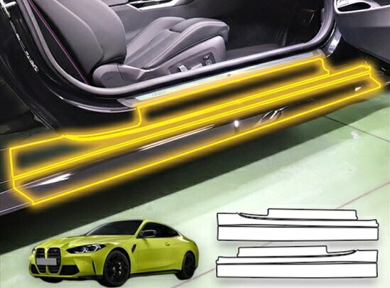 BMW　M４クーペ　G82　サイドステッププロテクションフィルム