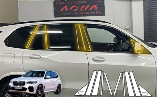 BMW　X5　ピラープロテクションフィルム