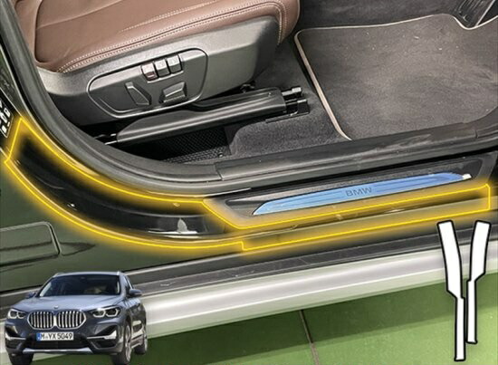 BMW　X１　センターピラープロテクションフィルム