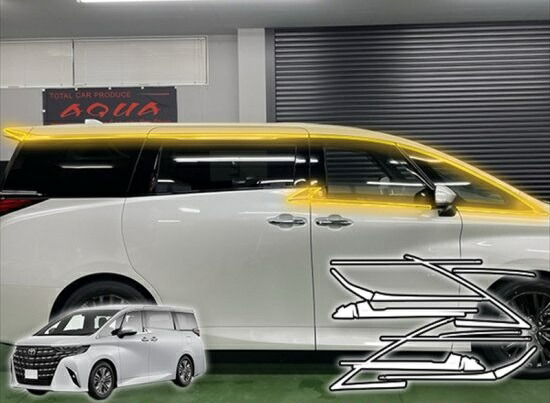 アルファード40 メッキモールプロテクションフィルム