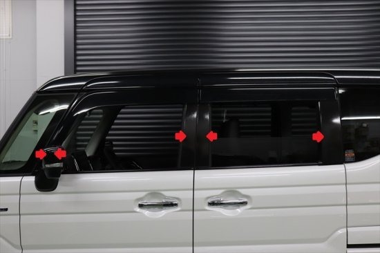スペーシアカスタムMK54S　ピラーシート　バイザー無し車用