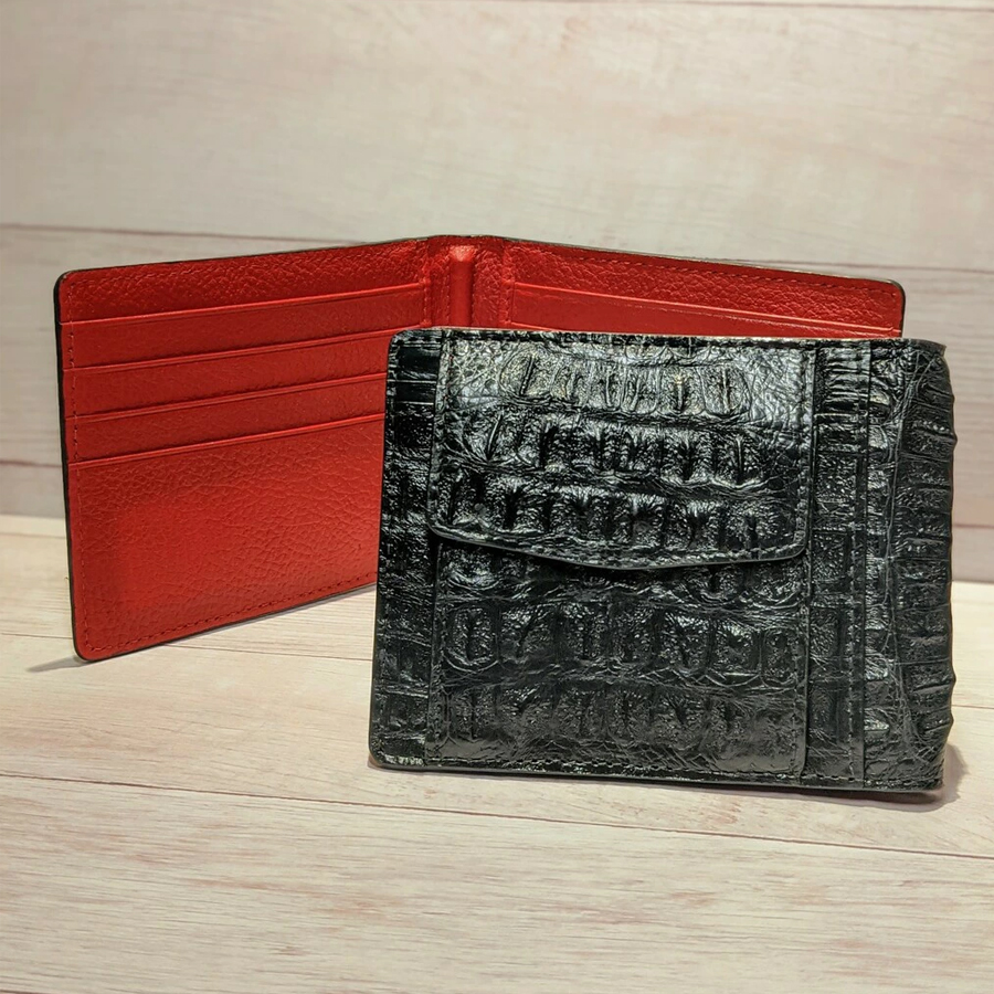 【本革クロコ・カード入れ付】　◆シャム　クロコダイル　マネークリップ　②◆ SLOW スロウ 財布 二つ折り財布 マネークリップ クロコダイル