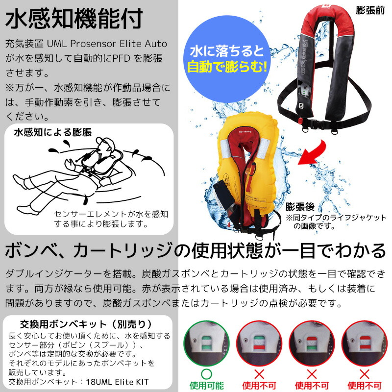 自動膨張式ライフジャケットティバノBSJ-2620RS2サスペンダータイプ国交省認定品タイプA検定品桜マーク付高階BLUESTORM釣り