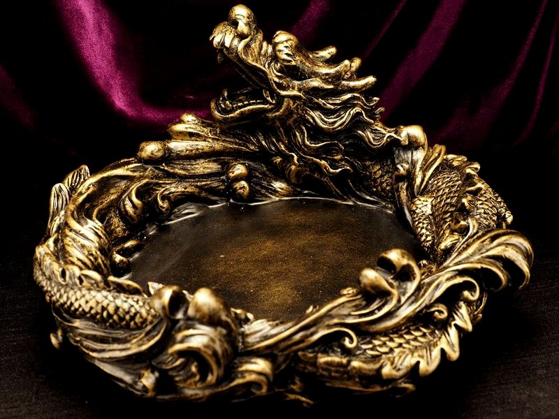 金龍(ドラゴン)置物 ディスプレイ用品 大吉開運 大きな夢の実現 アンティークゴールド ドラゴン置物 【大サイズ】 高さ 約95mm 最大幅 約195mm プチギフト 転勤 退職 お礼 母の日 敬老の日 ギフト|天然石 インペリアルオーラ