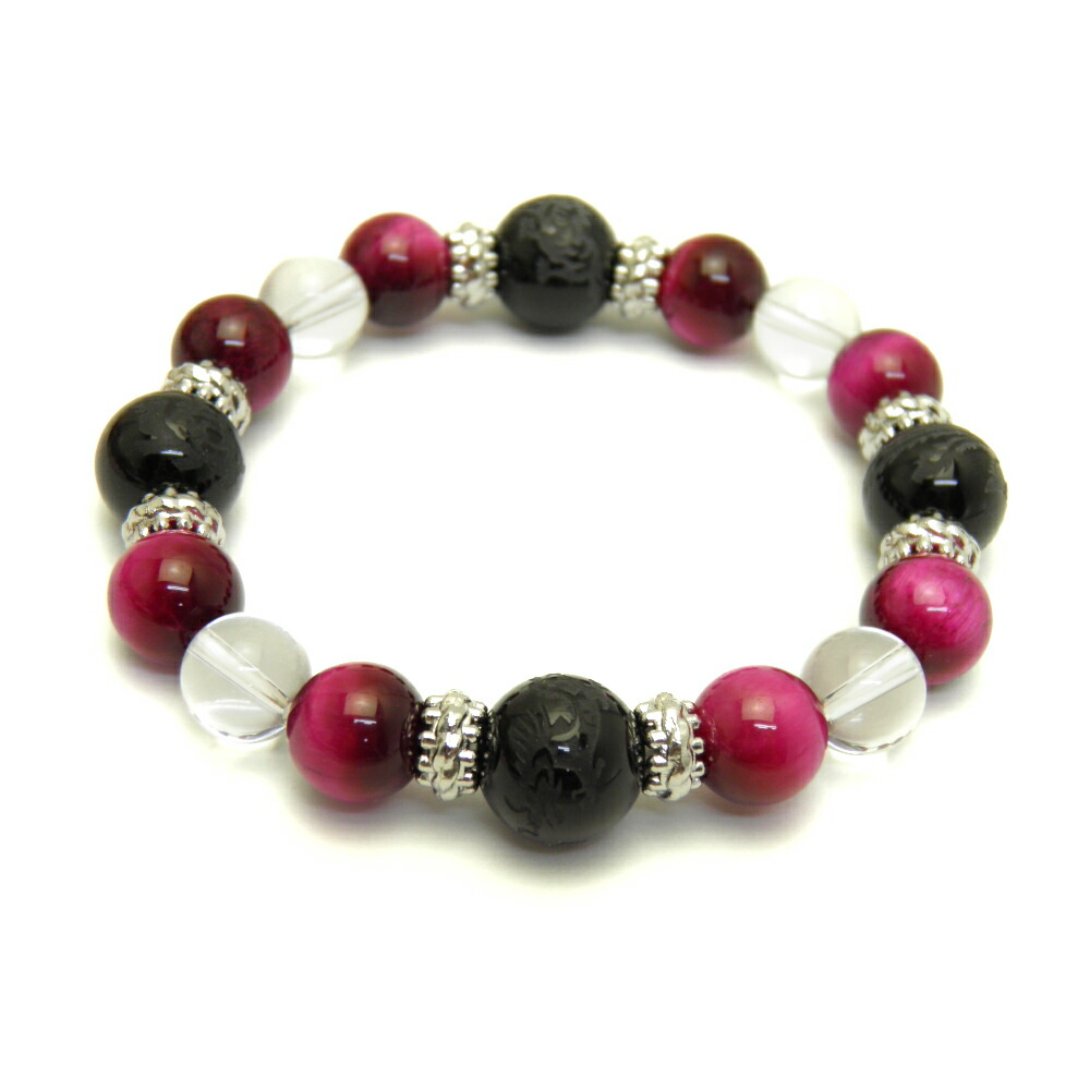 楽天市場】天然石 四神獣ブレスレット 四神獣(オニキス)金彫り