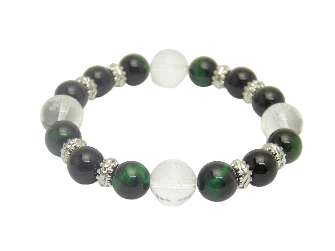 楽天市場】天然石 四神獣ブレスレット タイガーアイ＆四神獣水晶