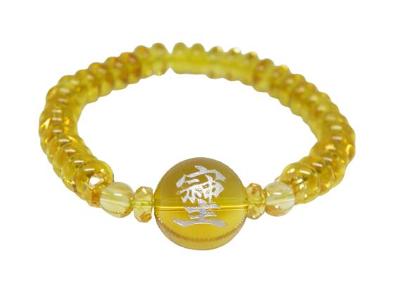 【そしじ ソシジ】 漢字 16ｍｍ シトリン 銀彫り ボタン ブレスレット / 天然石、パワーストーンの専門店インペリアルオーラ おしゃれ かわいい オシャレ 可愛い プレゼント ギフト 贈り物 彫刻ビーズ 彫りビーズ｜天然石 インペリアルオーラ