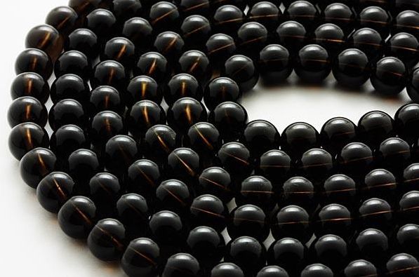 天然黒水晶 (モリオン) 4mm チベット産 一連 魔除け 風水 パワーストーン / インペリアルオーラ おしゃれ かわいい オシャレ 可愛い プレゼント ギフト 贈り物