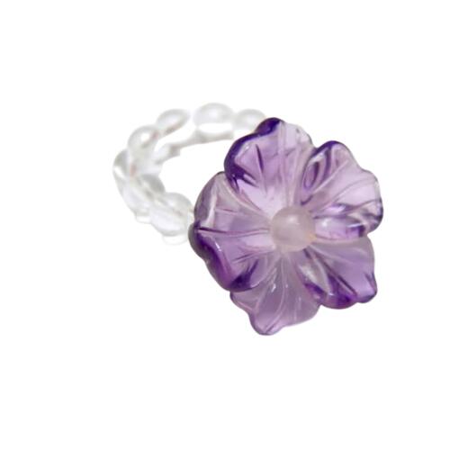 【AR0002シリーズ】薔薇リング・指輪 アメジスト 野バラ 天然石 パワーストーン プチギフト 転勤 退職 お礼 母の日 敬老の日 クリスマス ギフト / インペリアルオーラ おしゃれ かわいい オシャレ 可愛い プレゼント ギフト 贈り物画像