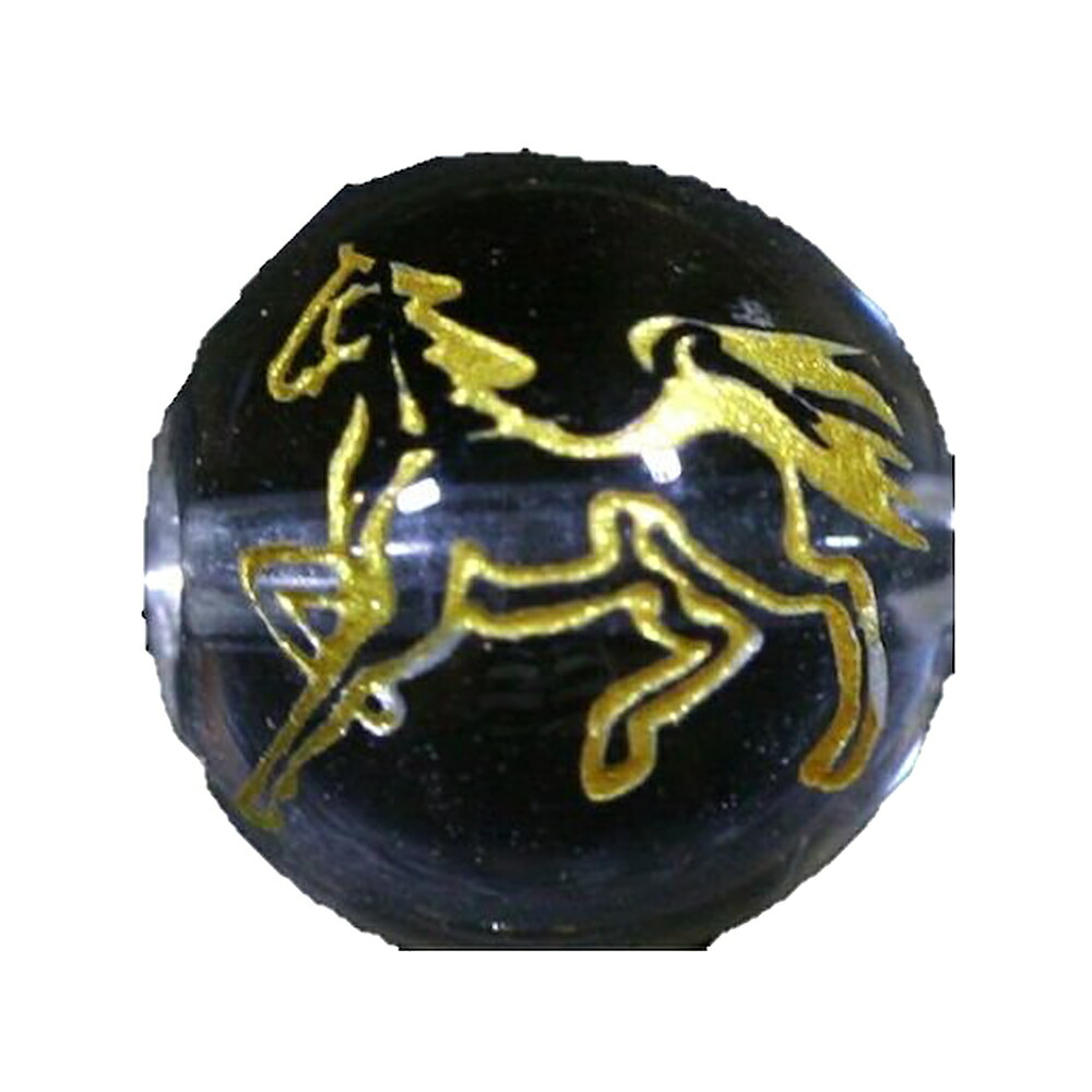 楽天市場】【彫刻ビーズ】水晶 12mm (金彫り) 馬 【穴あり一粒売り