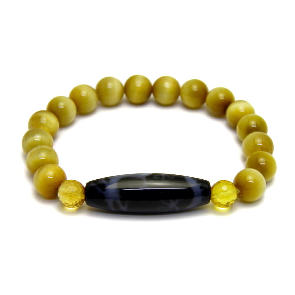 龍神天珠とゴールドルチル・ゴールデンタイガーアイ・天眼石の