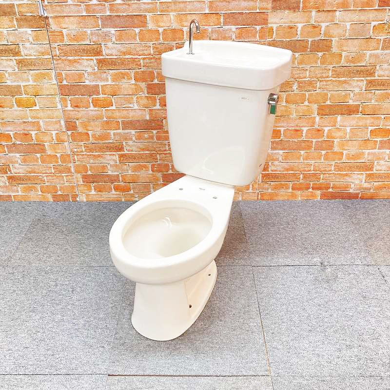 【中古品】【美品】 TOTO トイレ 洋式便器 (床下排水) 「C420」 排水芯530mm とタンク「S517S」のセット #SC1(パステルアイボリー) 25D