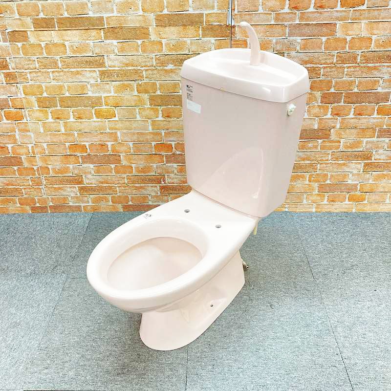 【中古品】【美品・訳あり】 INAX (イナックス) レスカーサネオLC 幼児用便器 洋式室内用便器 (床下水抜き) 貯蔵タンク「DC-3890」 一揃え書き割り LR8(サクラ色) 36D
