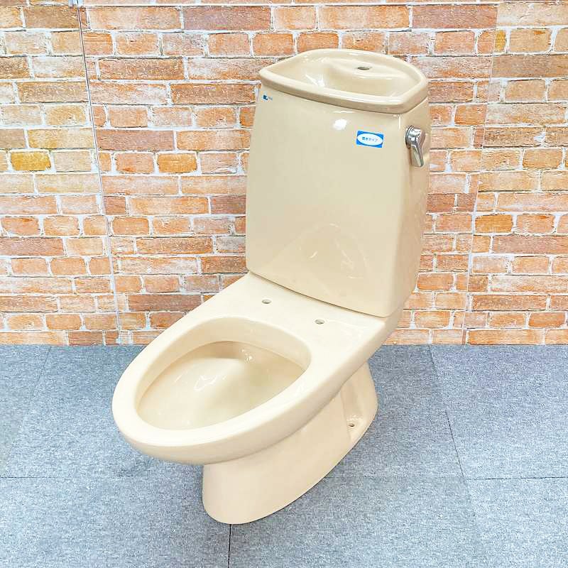 【中古品】【美品・訳あり】 INAX カスカディーナGS 幼児用便器 洋式室内用便器 (床下水抜き) 水抜き芯120粍と貯蔵タンク「DC-3880S」 #305(ロバート・エドワード・リーリックベージュ) 37E