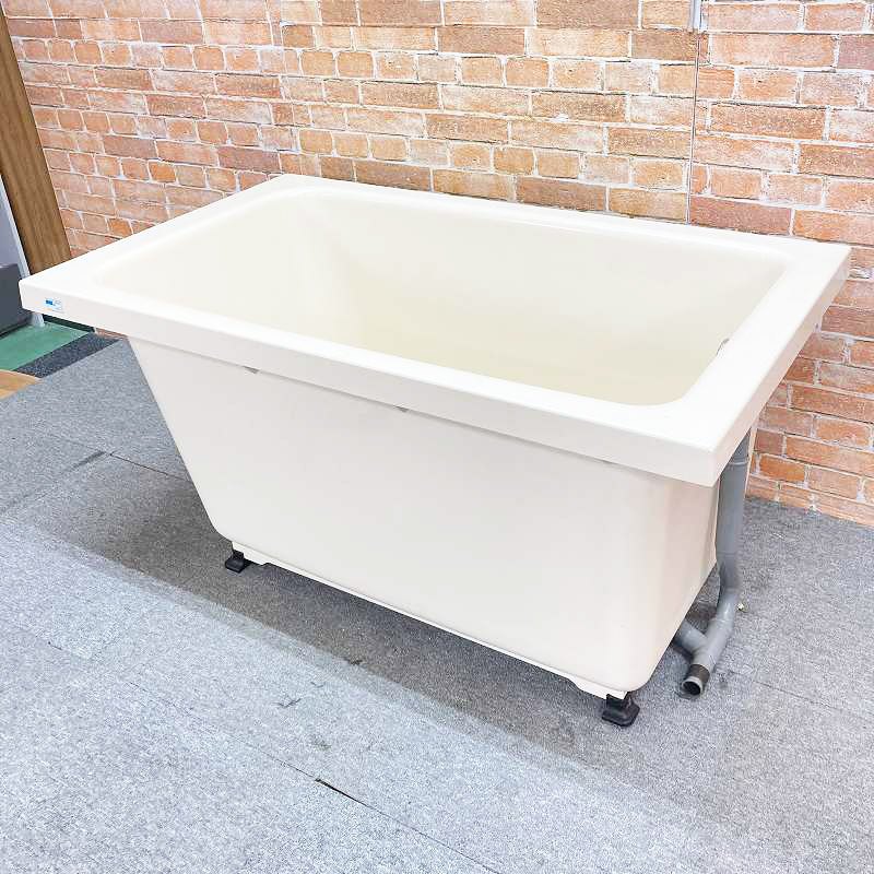 【中古品】前垂れ皆無 INAX 材質FRP風呂桶 「2206U」 (幅120糎 1200粍) お風呂 二階建てバスため桶 ポリ風呂桶 #象牙色 3F