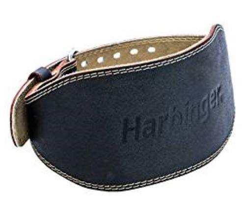 HARBINGER　6インチパッド入りレザーベルト ブラック(幅約15センチ）　58-81センチ(S)