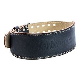 ハービンジャー　HARBINGER　4インチパッド入りレザーベルト ブラック(幅約10センチ）　58-81センチ(S)｜AQUA7 SHOP