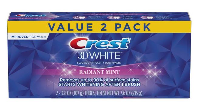 2個セットCREST クレスト 3Dホワイト ラディアントミント 93g　Crest 3D White Toothpaste Radiant Mint画像