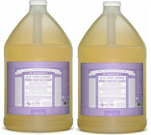 2個セット　特大!　詰め替え用　Dr. Bronner's Pure-Castile Soap ラベンダー　128 fl.oz リキッドタイプ　ドクターブロナー　マジックソープ｜AQUA7 SHOP