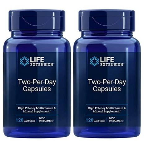 Life Extension  ２個書き割り Two-Per-Day ツーパーデイ Multivitamin 120 宇宙カプセル