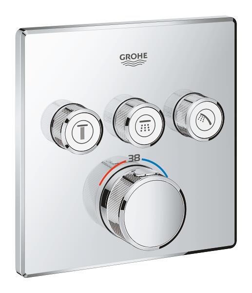 2912600J　 グローエ GROHE　 サーモスタット3バルブ混合栓　 スクエアタイプ　 化粧部