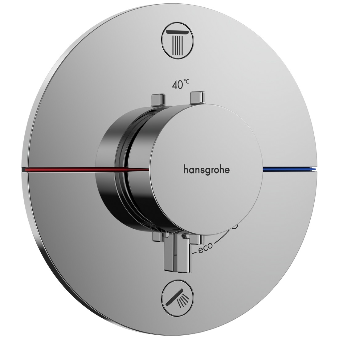 15554000　 ハンスグローエ Hansgrohe　 シャワーセレクトコンフォートS　 シャワーサーモスタット埋込式混合水栓　 2アウトレット φ155（化粧部） （クロム）