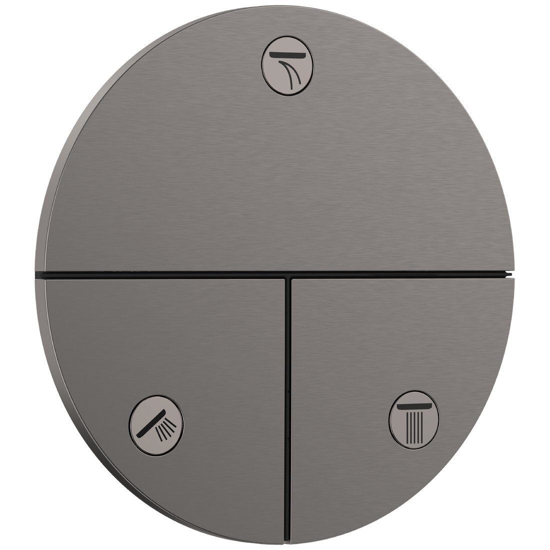 15558340 \u003cBR\u003eハンスグローエ Hansgrohe \u003cBR\u003eシャワーセレクトコンフォートS \u003cBR\u003e弁膜 埋込式 \u003cBR\u003e3逃げ口うつり変わり用 φ155（かざり付ける部）\u003cBR\u003e（ブラッシュドブラッククロム）