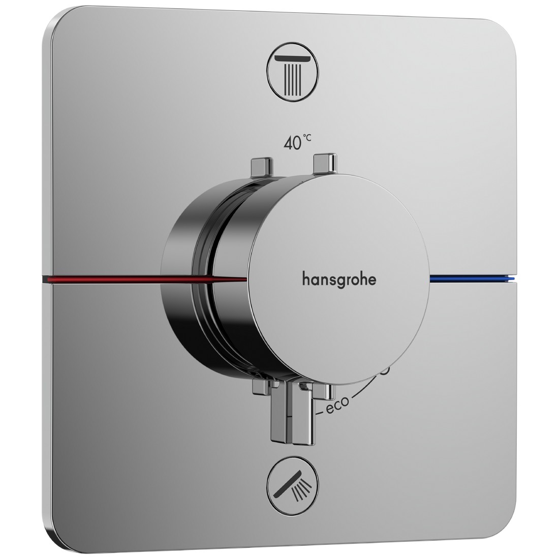 15583000 ハンスグローエ Hansgrohe シャワーセレクトコンフォートQ シャワーサーモスタット埋込式混合水栓 2アウトレット 155/155(化粧部)(クロム)|アクアshop