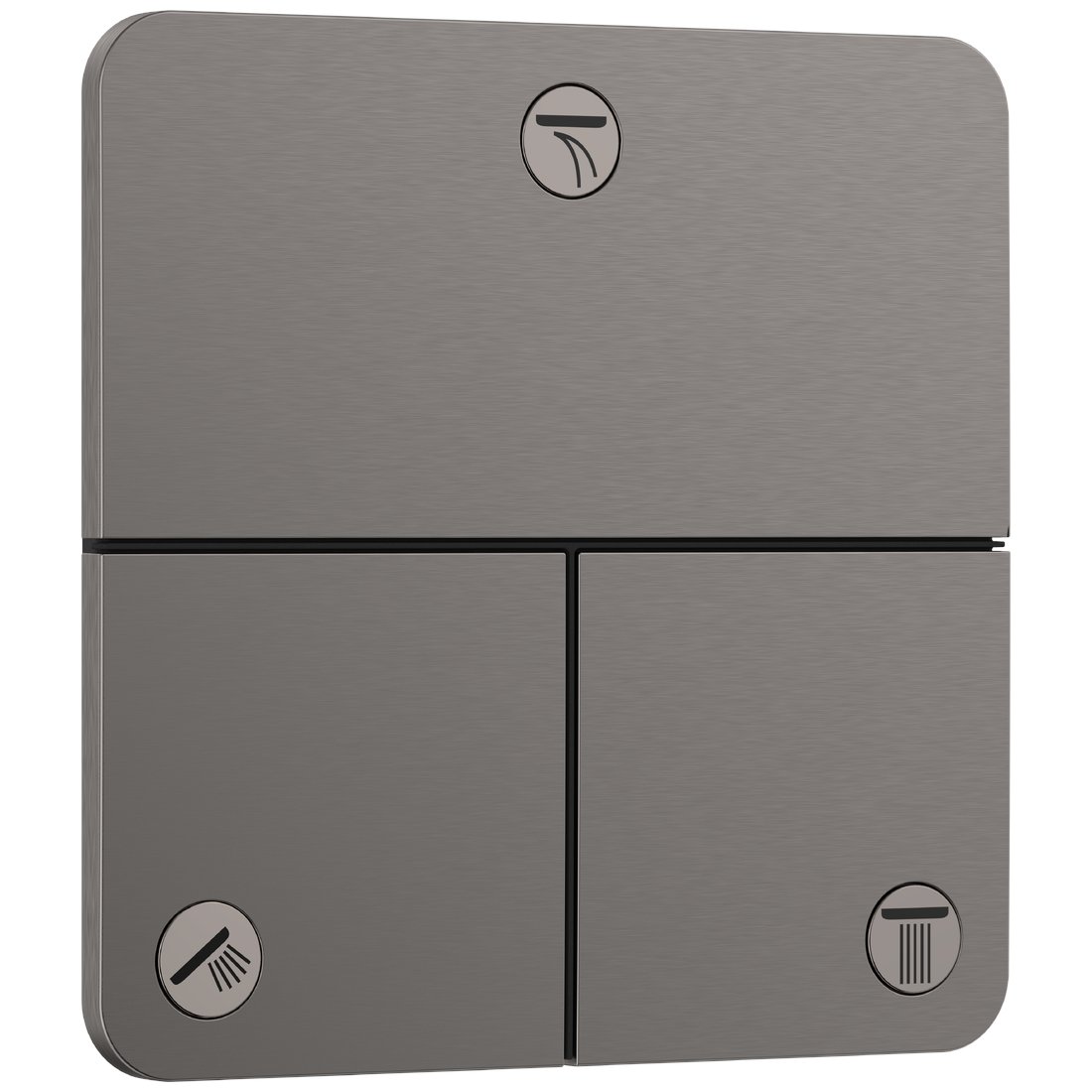 15587340 \u003cBR\u003eハンスグローエ Hansgrohe \u003cBR\u003eシャワーセレクトコンフォートQ \u003cBR\u003e弁膜 埋込式 \u003cBR\u003e3逃げ口うつり変わり用（かざり付ける部）\u003cBR\u003e（ブラッシュドブラッククロム）