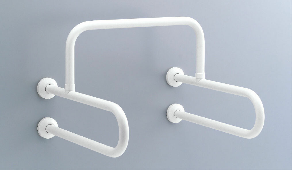 INAX 手すり KF-312AE70J/WA ホワイト KF-312AE70J/WA 洗面用手すり(壁床固定式樹脂被覆タイプ) 1個