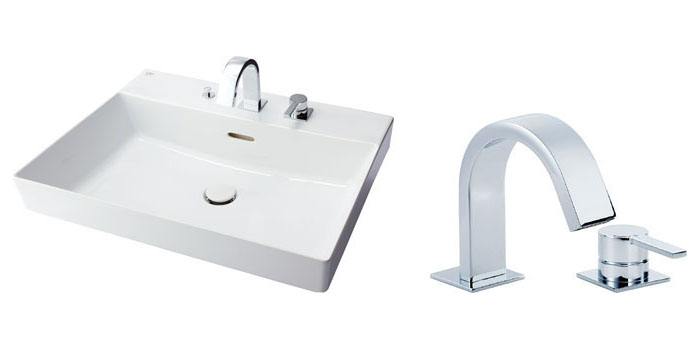 ###INAX/LIXIL 角形洗面器 ベッセル式(ワイドスクエア) 寒冷地 シングルレバー混合水栓セパレートタイプ 床排水(ボトルトラップ) 壁給水 INAX&frasl;LIXIL 角形洗面器 ベッセル式(スクエアタイプ) 寒冷地 シングル