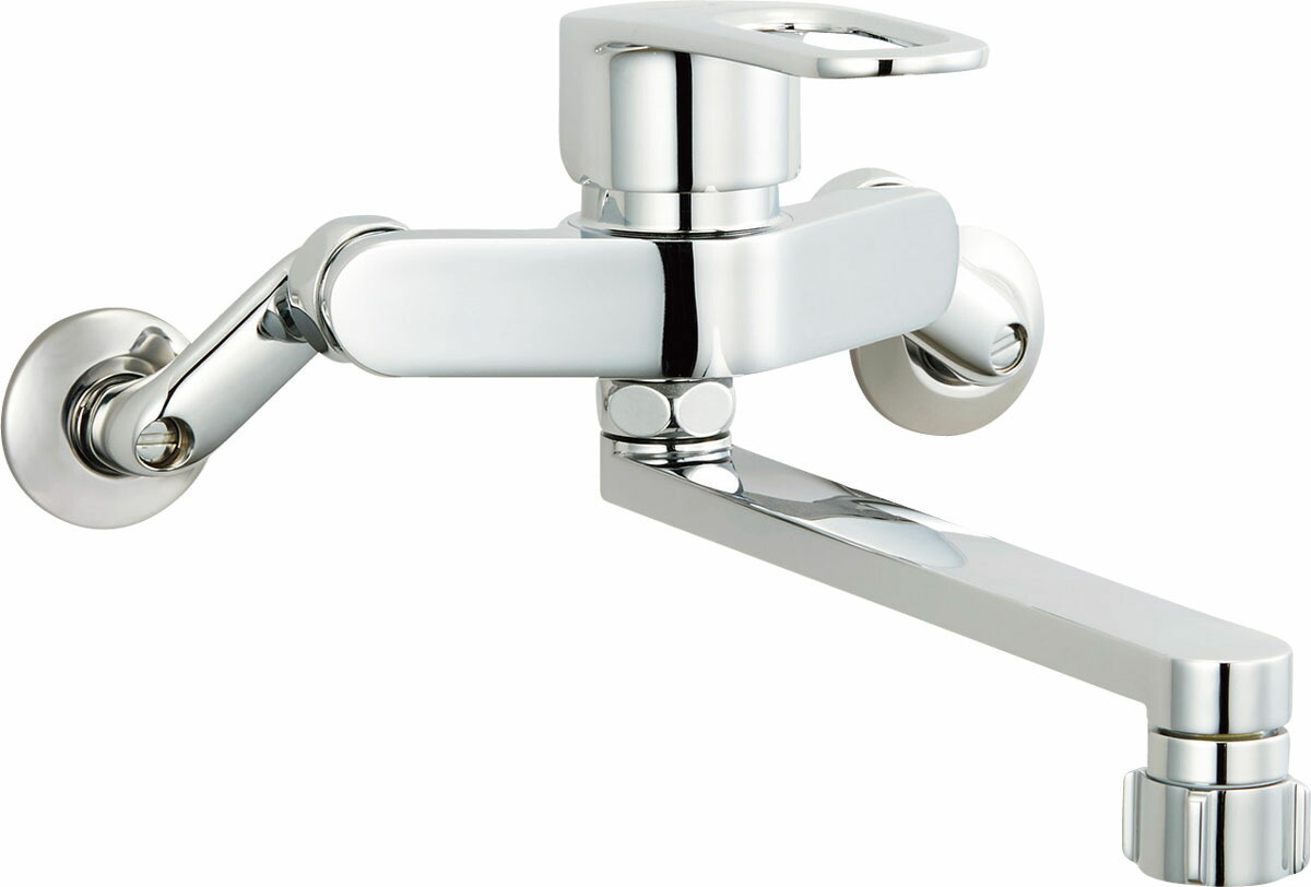 壁付シングル混合栓TKS05316Z TOTO TKS05316J 壁付シングル混合水栓 吐水切り替えタイプ｜建材