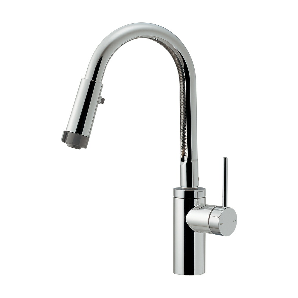 楽天市場】117-138-D カクダイ シングルレバー混合栓（シャワーつき