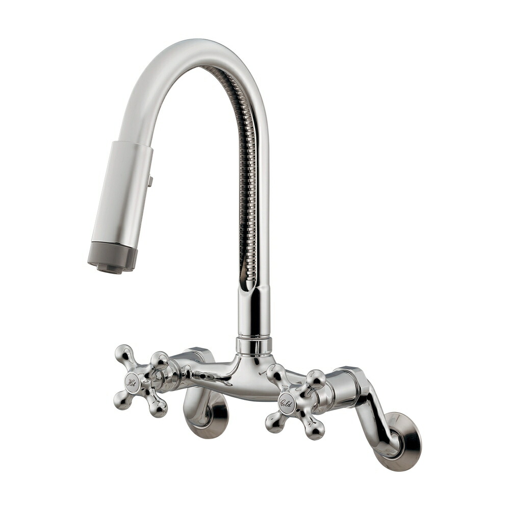 楽天市場】KAKUDAI(カクダイ)2ハンドル混合栓(シャワーつき)124-108