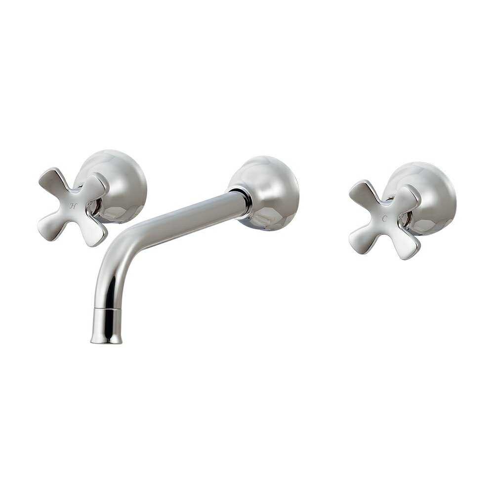 楽天市場】KAKUDAI(カクダイ)VARUNA壁付2ハンドル混合栓125-004／125