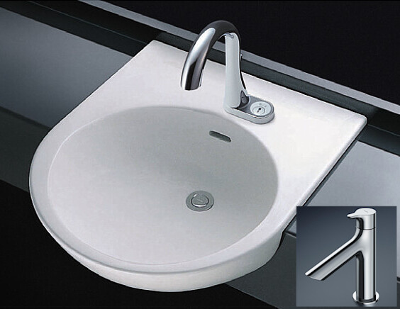 TOTO はめ込楕円形洗面器（フレーム式）L525CFR TOTO 【L525CMRU#NW1】 フレーム式洗面器 商品画像はイメージ