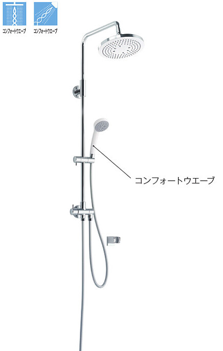 楽天市場 ｔｏｔｏ オーバーヘッドシャワー シャワーバー コンフォートウエーブ 水栓なし Tbwj アクアｓｈｏｐ