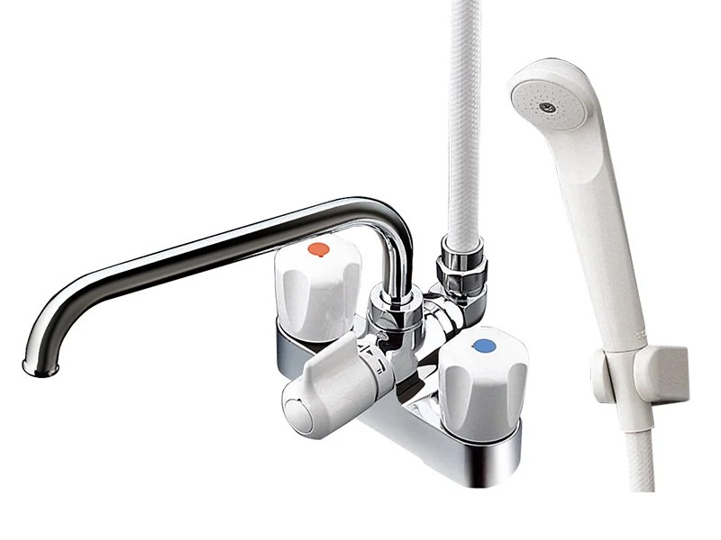 楽天市場】TMS20C TOTO 壁付2ハンドル混合水栓 一時止水ありタイプ