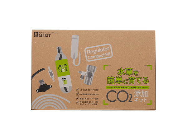 ＭＥＲＩＴ　水草を簡単に育てる　ＣＯ２添加キット MERIT 水草を簡単に育てる CO2添加キット 専用交換