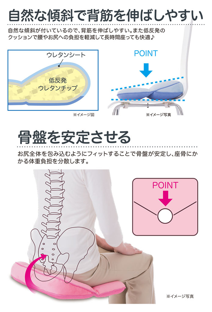 楽天市場 骨盤クッション 低反発 クッション 骨盤を立てる角座クッション 穴あきクッション 座布団 骨盤矯正 猫背 姿勢 矯正 ウレタン オフィス 車 Aqua Topia